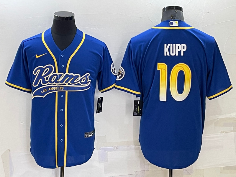 Men's Los Angeles Rams Cooper Kupp #10 Blue Jersey Joint Edition